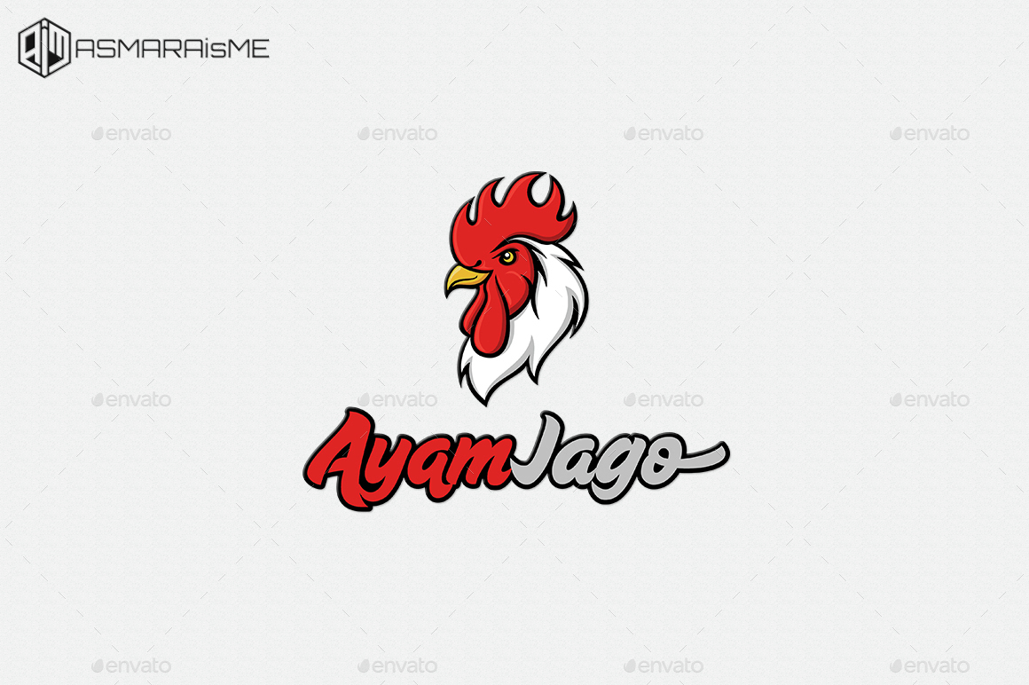 Ayam Jago Rooster Logo by ASMARAisME GraphicRiver